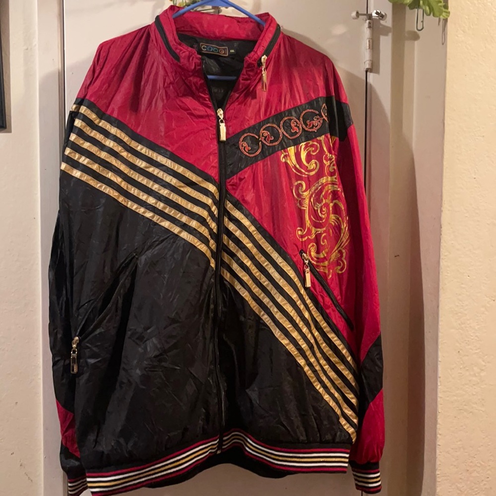 Black and red Coogi windbreaker!!!